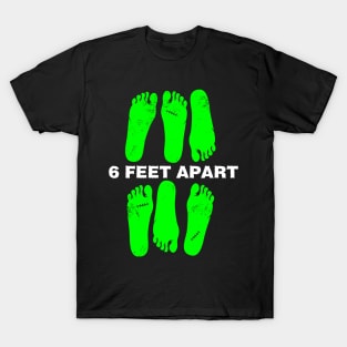 6 Feet Apart Social Distancing 2020 Zombie Halloween T-Shirt